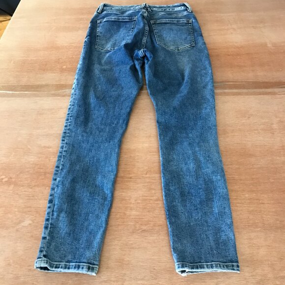 Good American Good Legs Crop Skinny Legs Women 8/29 Blue High Rise Distressed - Picture 2 of 13